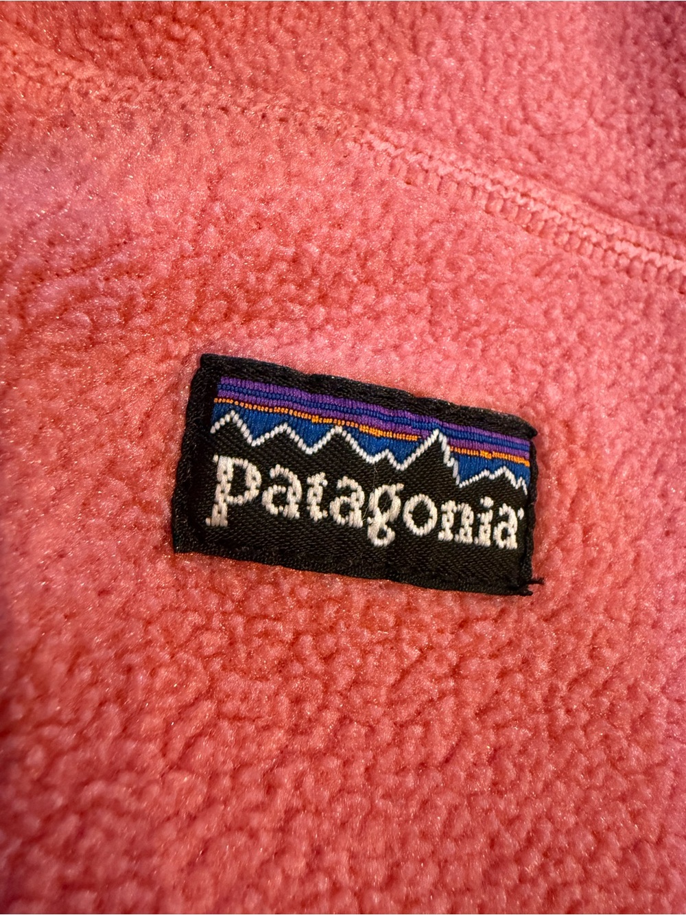 Patagonia Coral-Pink Fleece 1/4-Zip Pullover girls (12/large) - Picture 3 of 8